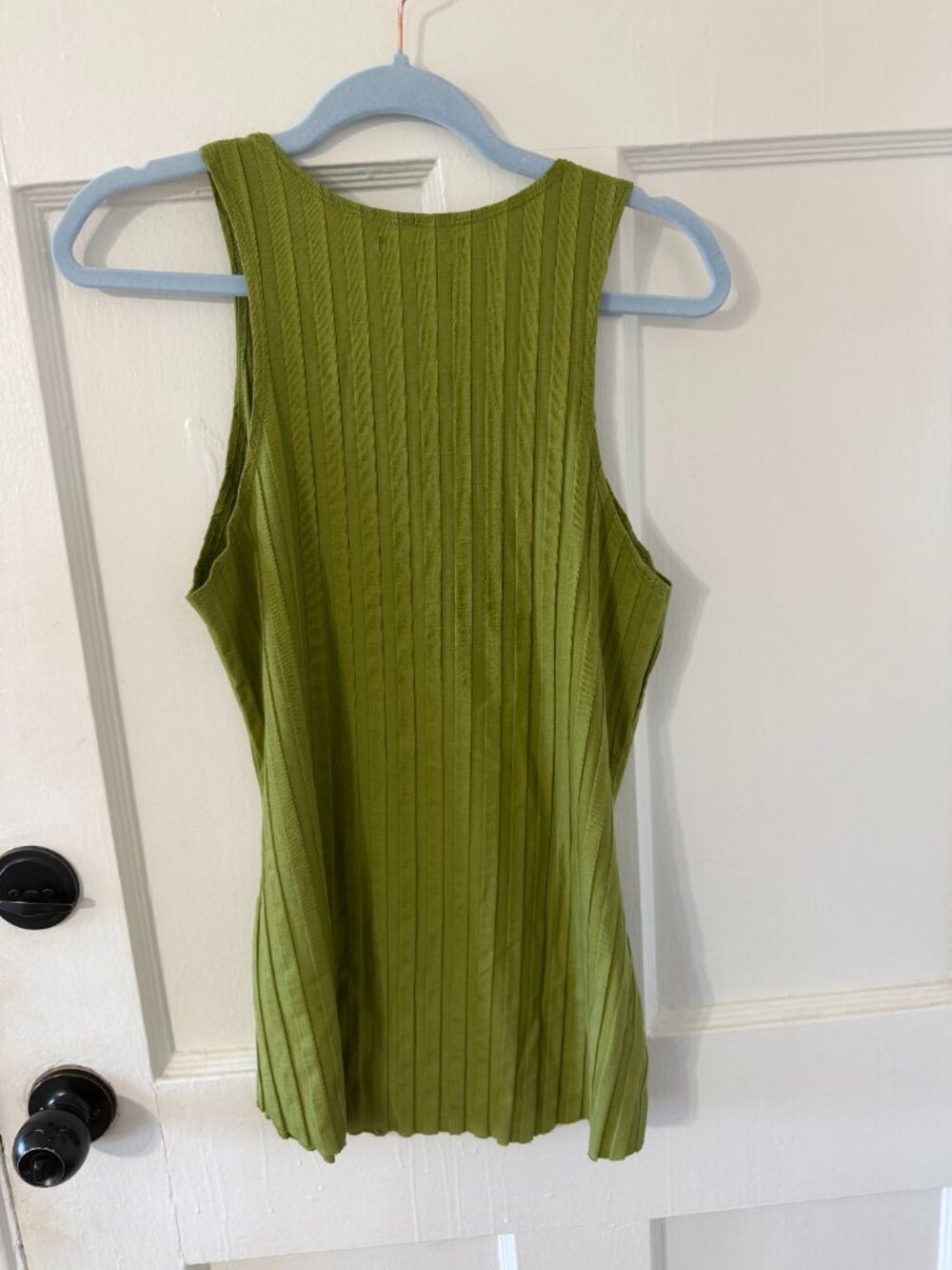 Reformation Mel Dress Olive Green Ribbed Knit Mini Dress XS/S (Altered) - Picture 3 of 4